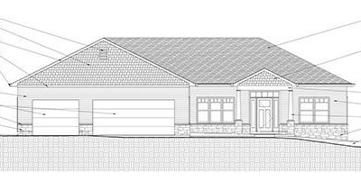 Drafted plans of a home designed and built by Will-Harriss Builders, Inc.